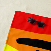 Moderne regenboog strandlaken (In situ)