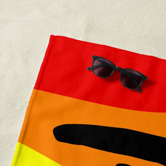 Moderne regenboog strandlaken (In situ)