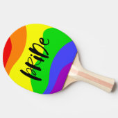 Moderne regenboog tafeltennisbatje (Zijkant)