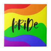 Moderne regenboog tegeltje (Voorkant)