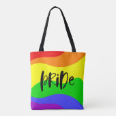 Moderne regenboog tote bag (Achterkant)