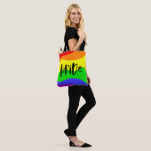 Moderne regenboog tote bag (Op model)