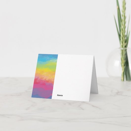 Moderne Regenboog Trouwkaarten  (Achterkant)