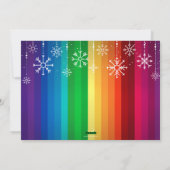 Moderne regenboog vakantiefotokaart feestdagenkaart (Achterkant)