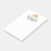 Moderne regenboog van de leerkracht post-it® notes (Schuin)