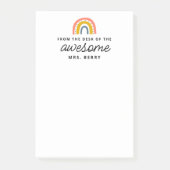 Moderne regenboog van de leerkracht post-it® notes (Voorkant)