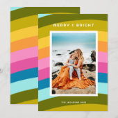 Moderne regenboog Vrolijk en helder Feestdagenkaart (Voorkant / Achterkant)