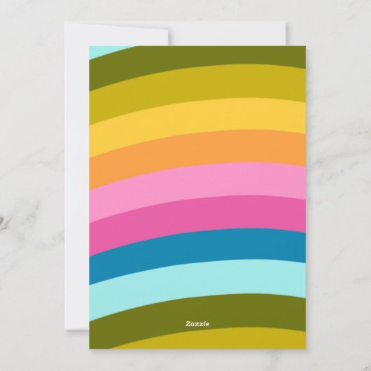 Moderne regenboog Vrolijk en helder Feestdagenkaart (Achterkant)