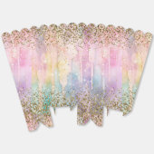 Moderne Regenboog Waterverf Chic Goud Glitter Bedankdoosjes (Ongevouwen)