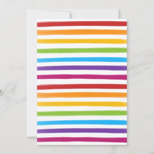 Moderne Regenboog Waterverf Save the Date Kaart (Achterkant)