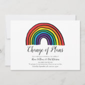 Moderne Regenboog Wijziging Van Plannen Uitgesteld Kaart (Voorkant)