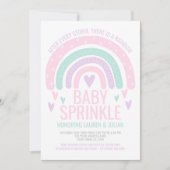 Moderne regenboogBaby shower Kaart (Voorkant)