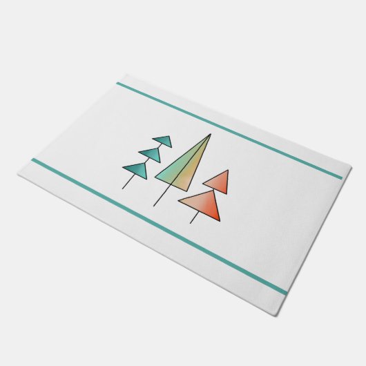 moderne regenboogbomen uit de middeleeuwse eeuw bl deurmat (Schuin)