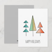 moderne regenboogbomen uit de middeleeuwse eeuw bl feestdagenkaart (Voorkant / Achterkant)