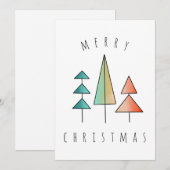 moderne regenboogbomen uit de middeleeuwse eeuw bl feestdagenkaart (Voorkant / Achterkant)