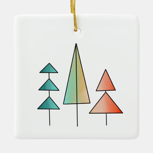 moderne regenboogbomen uit de middeleeuwse eeuw bl keramisch ornament (Voorkant)