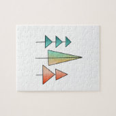 moderne regenboogbomen uit de middeleeuwse eeuw bl legpuzzel (Horizontaal)