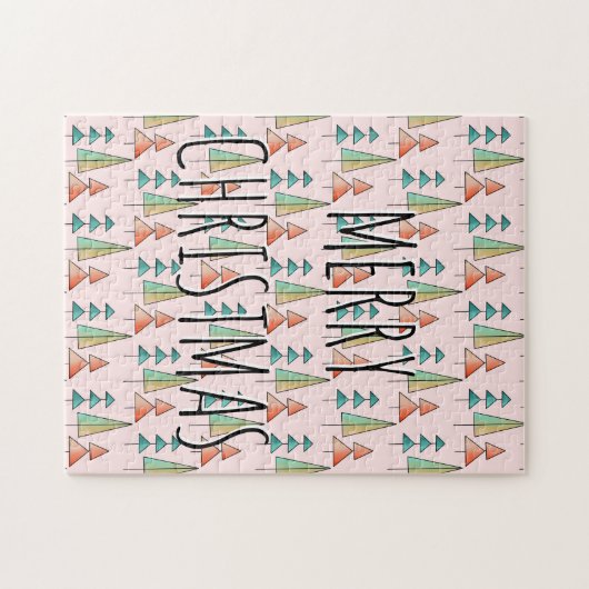 moderne regenboogbomen uit de middeleeuwse eeuw bl legpuzzel (Horizontaal)