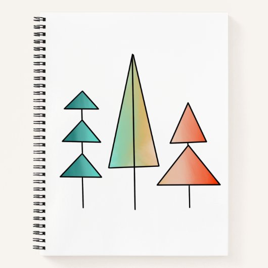 moderne regenboogbomen uit de middeleeuwse eeuw bl notitieboek (Voorkant)