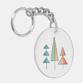 moderne regenboogbomen uit de middeleeuwse eeuw bl sleutelhanger (Voorkant Links)