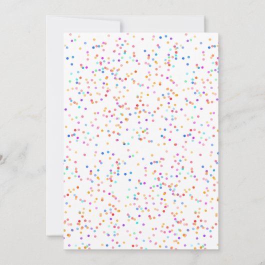 Moderne regenboogbruiloft Confetti Kaart (Achterkant)
