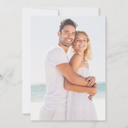 Moderne regenboogbruiloft Confetti Save The Date (Achterkant)