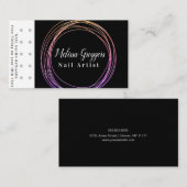 Moderne regenboogcirculaire voor artistieke Logo Visitekaartje (Voorkant / Achterkant)