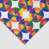 Moderne regenboogcirkel wit Star geometrisch patro Tissuepapier (Detail)