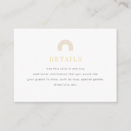 Moderne regenboogdag informatiekaartje