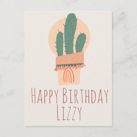 Moderne regenboogdag met Plant Briefkaart (Voorkant)