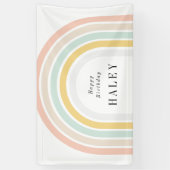 Moderne regenboogdag spandoek (Verticaal)