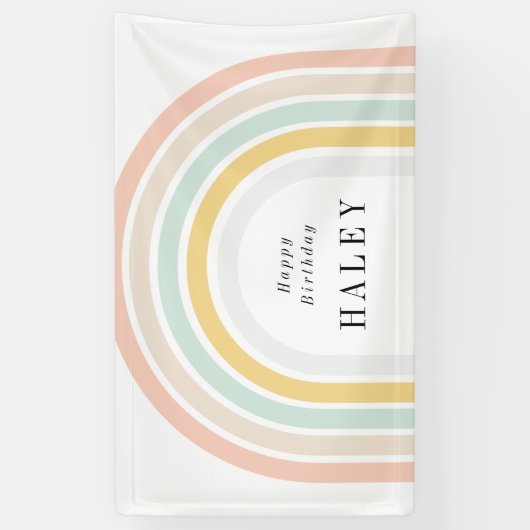 Moderne regenboogdag spandoek (Verticaal)