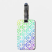 Moderne regenboogdemker bagagelabel (Achterkant verticaal)