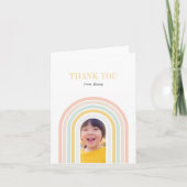 Moderne regenboogfoto bedankkaart (Voorkant)