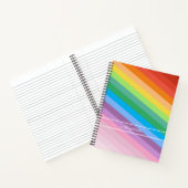 Moderne regenbooggekleurde strepen notitieboek (Binnen)