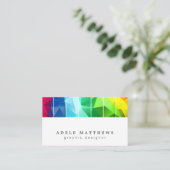 Moderne regenbooggeometrische vormen visitekaartje (Staand voorkant)