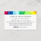 Moderne regenbooggeometrische vormen visitekaartje (Achterkant)