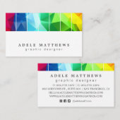 Moderne regenbooggeometrische vormen visitekaartje (Voorkant / Achterkant)