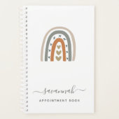 Moderne regenbooggouden grijze roos 2023 planner (Voorkant)