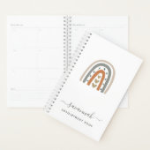 Moderne regenbooggouden grijze roos 2023 planner (Display)