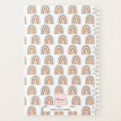 Moderne regenbooggouden grijze roos 2023 planner (Achterkant)