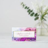 Moderne regenbooggouden vloeibare inkt Abstract Visitekaartje (Staand voorkant)