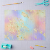 Moderne regenbooggradiënt en gouden marmerpatroon tissuepapier (Craft)