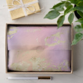 Moderne regenbooggradiënt en gouden marmerpatroon tissuepapier (Geschenk)