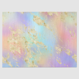 Moderne regenbooggradiënt en gouden marmerpatroon tissuepapier