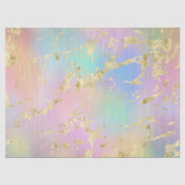 Moderne regenbooggradiënt en gouden marmerpatroon tissuepapier