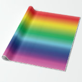 Moderne regenbooggradiënt ombre kleurpatroon cadeaupapier (Uitgerold)