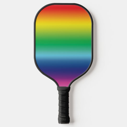 Moderne regenbooggradiëntpatroon lgbatq gay pride pickleball paddle (Voorkant)