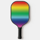 Moderne regenbooggradiëntpatroon lgbatq gay pride pickleball paddle (Achterkant)
