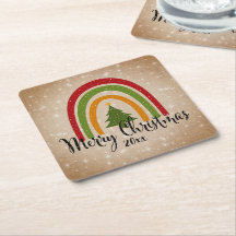 Moderne regenboogkerstboom 20xx voegt jaar toe